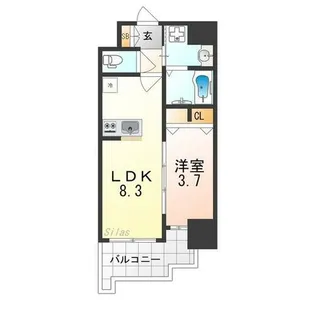 S-RESIDENCE堺blaze【6階】の間取り