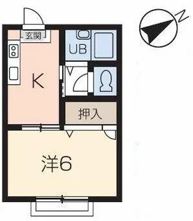 カーサエスクレアB棟【1階】の間取り