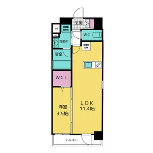 TENAS丸の内【7階】の間取り