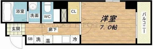 シュロス ヒロカズ 大手前【5階】の間取り
