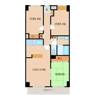 グリーンヴィラ武庫【1階】の間取り