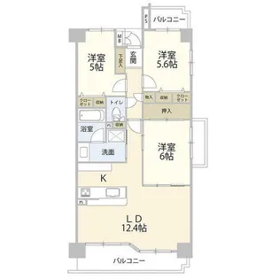 グランコート白川公園(0005642)【3階】の間取り