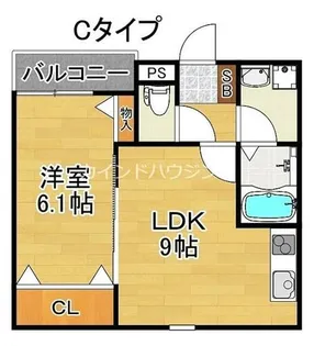 Act住之江【3階】の間取り