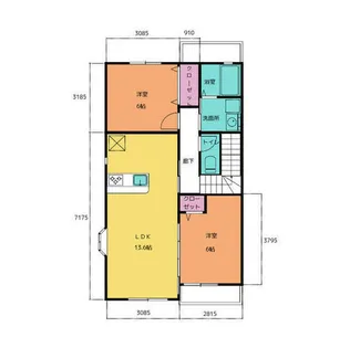 double eight apartment【203号室】の間取り