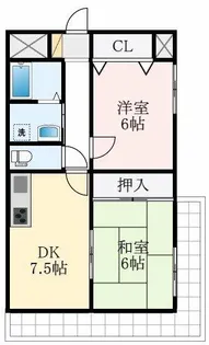 大阪府羽曳野市高鷲9丁目【マンション】の間取り