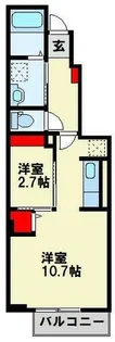 エクセレント本城 B棟【103号室】の間取り