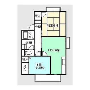 ラディッシュタウン昭山F棟【201号室】の間取り