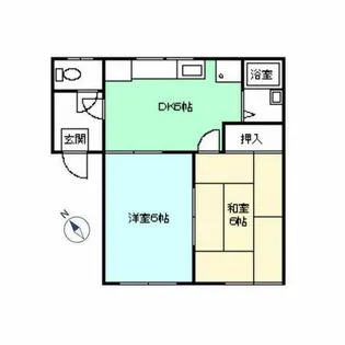 コーポ高木【102号室】の間取り