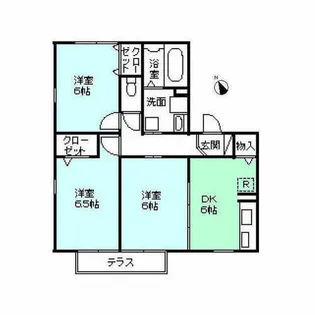 ガーデンテラス【103号室】の間取り