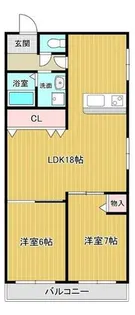 クレインストリート松本【404号室】の間取り