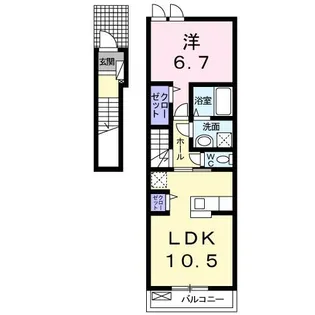 グランジェ E【2階】の間取り