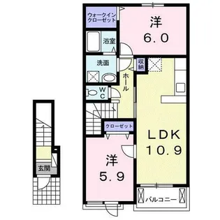 グラードⅡ【2階】の間取り