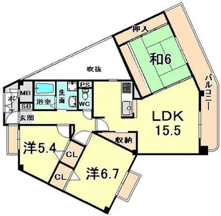 KDXレジデンス夙川ヒルズ 1番館【1階】の間取り