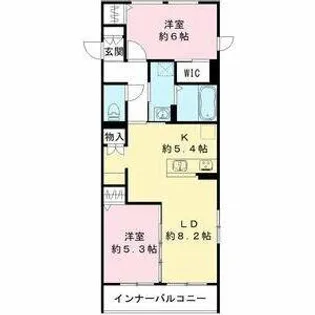 ティーメゾン グリシーヌ S棟【201号室】の間取り