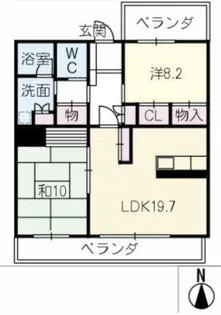 ボヌール【4階】の間取り