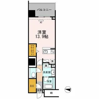 セントラルレジデンス【5階】の間取り