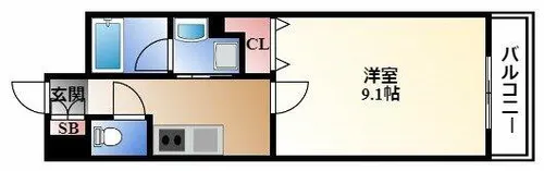 千種アヴァンギャルドプレイス【9階】の間取り