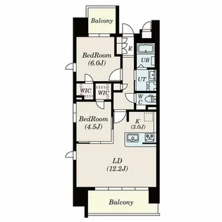 S-RESIDENCE茶屋ヶ坂East【12階】の間取り