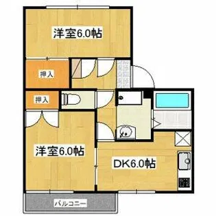 エステイト桐原【1階】の間取り