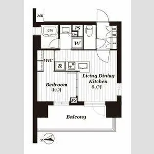 オープンレジデンシア金山ザ・プレイス【12階】の間取り