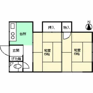 晃山荘【3号室】の間取り