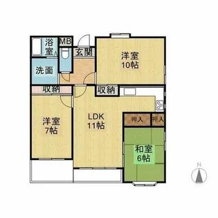 セレーブル【4階】の間取り