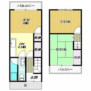大阪府藤井寺市林5丁目【一戸建】の間取り