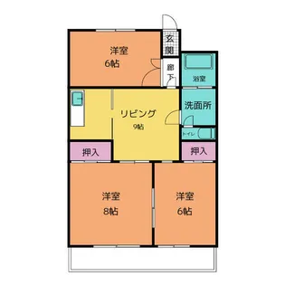ロイヤルマンション丁田【1階】の間取り