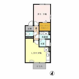 セジュール里【2階】の間取り