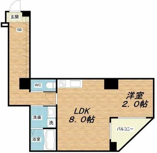 b.UEMACHIDAI【6階】の間取り