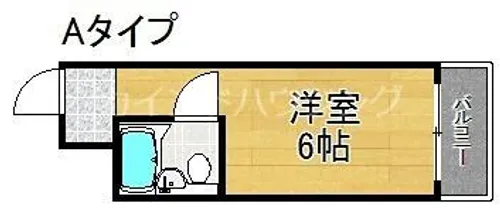 アパートメント泉佐野【4階】の間取り