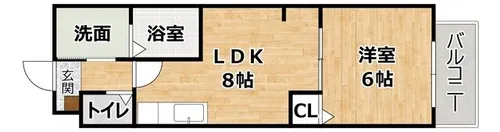 ジーイーセットノース【1階】の間取り