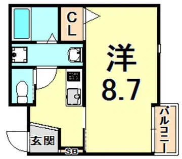 ラ・フォルム西宮北口【1階】の間取り