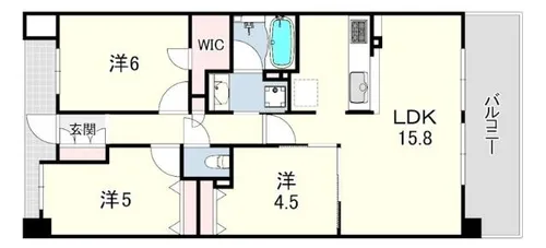 プレディア住吉甲南町【4階】の間取り