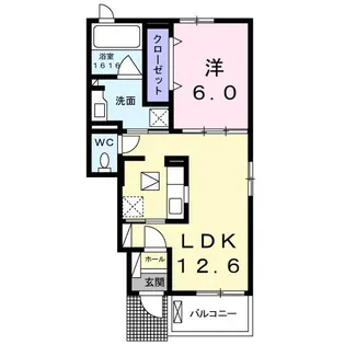 エクセレント有瀬 1【1階】の間取り