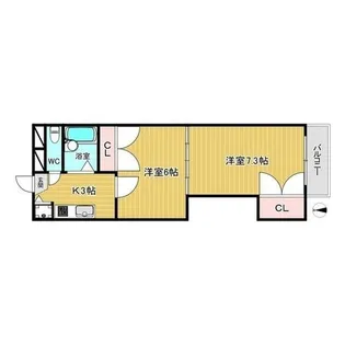 ラ・エスペランサ【203号室】の間取り