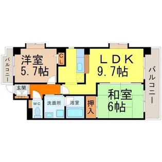 エクセレントみずの【9階】の間取り