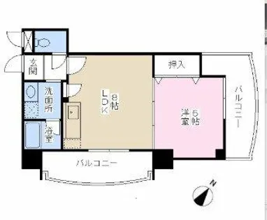アルプス西梅田【7階】の間取り