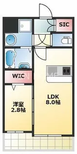 ラシーヌ瓦屋町【9階】の間取り
