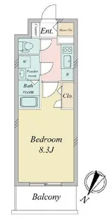 エスリードレジデンス弁天町グランデ【1302号室】の間取り