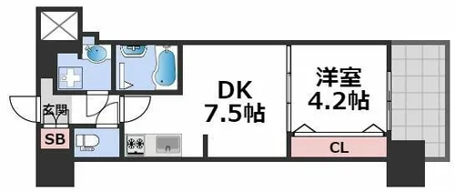 Splendide NAMBAIII【4階】の間取り