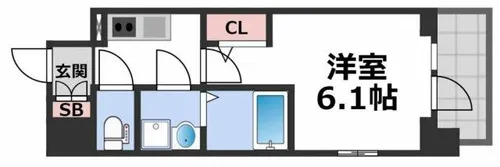 エスリードレジデンス大阪本町【5階】の間取り