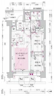 プレサンスレイズ新梅田【4階】の間取り