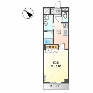グリーングラス弐番館【1階】の間取り