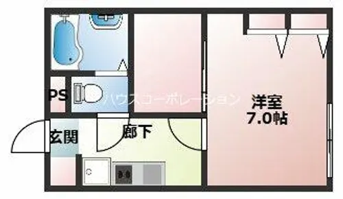 フェリスコート若松【1階】の間取り