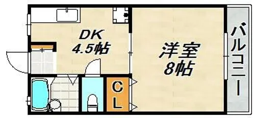 タウンハイム須磨南【1階】の間取り