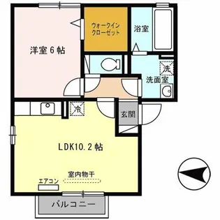 第6ウエスタンハイツ【1階】の間取り