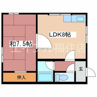 ハイツ富士見【201号室】の間取り