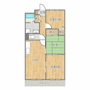 メゾン・ド・ボヌール【4階】の間取り