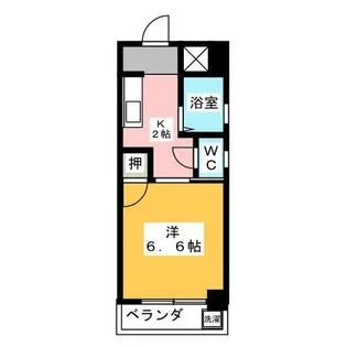 シャトー山田【1階】の間取り